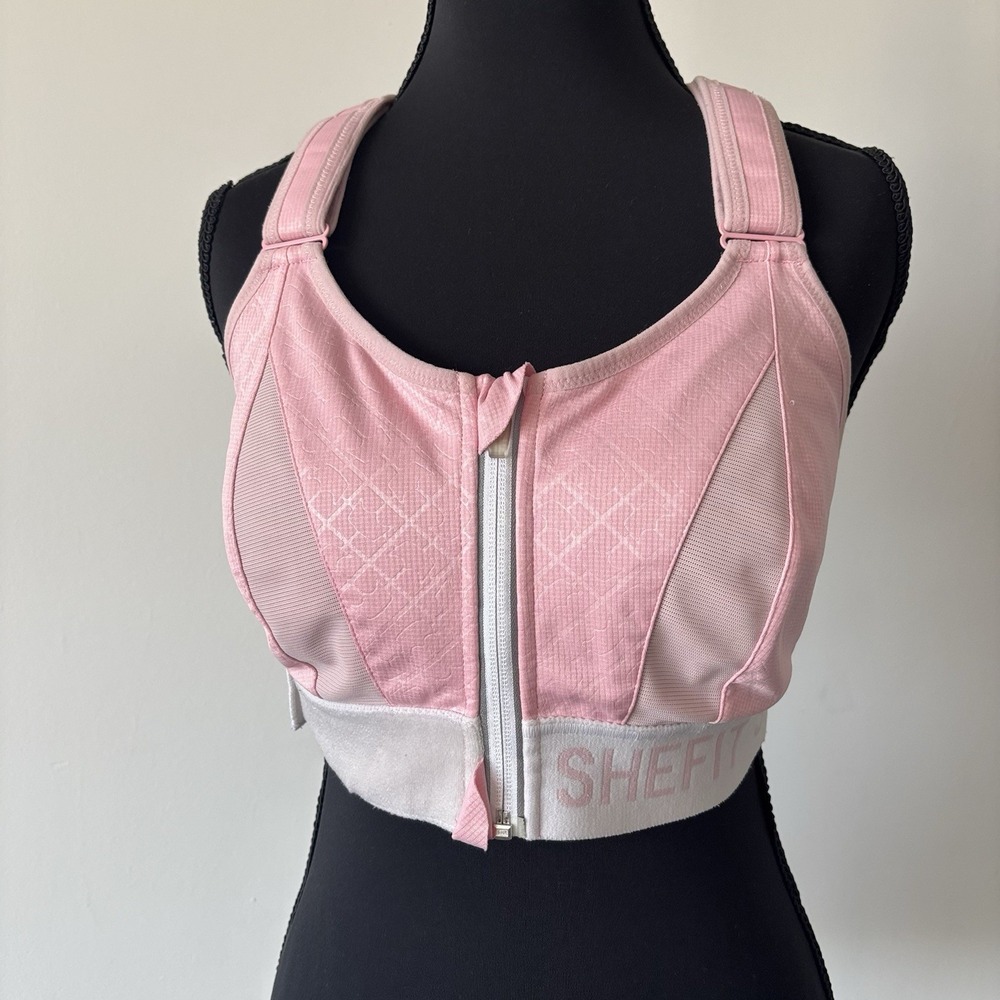 AUTHENTIC Shefit Ultimate Sports Bra Size 1 LUXE in Pink Gym Workout Weights